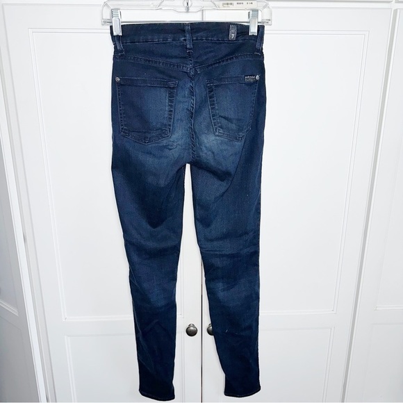 7 FAMK The Mid Rise Ankle Skinny Blue Jeans 25R - Picture 3 of 7